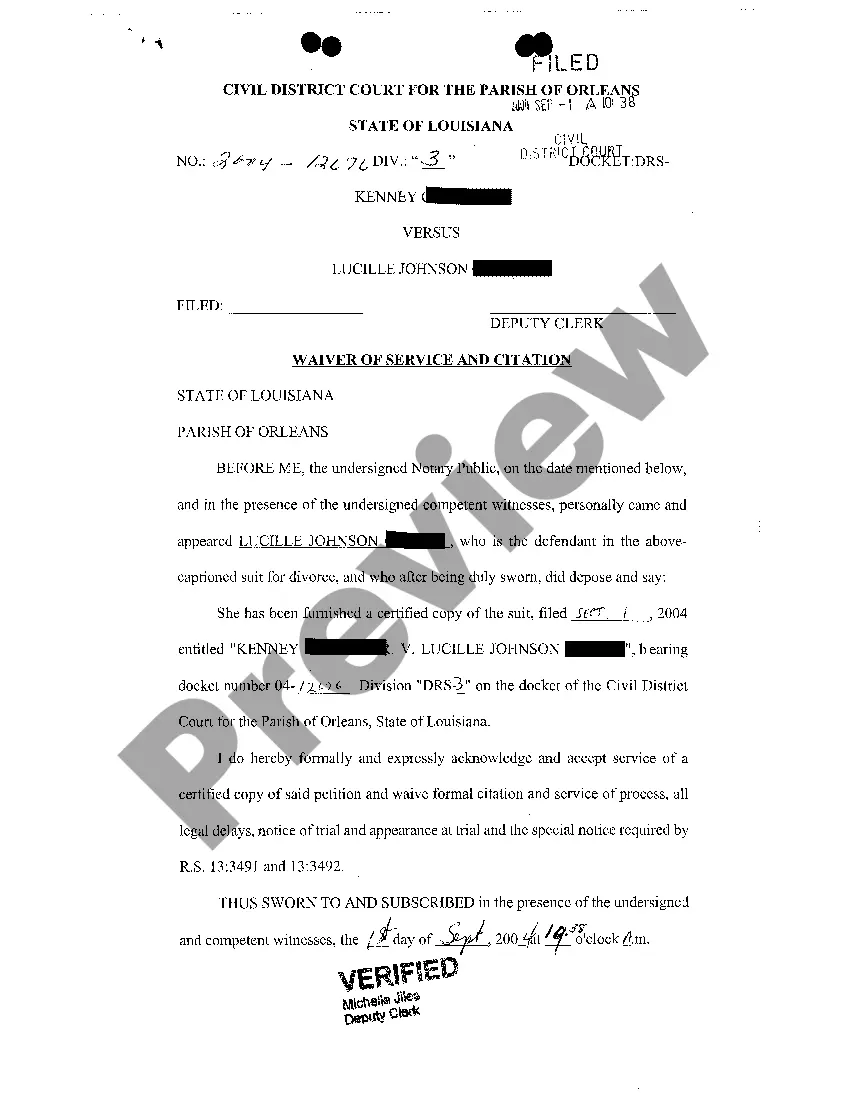 Preview Petition For Divorce