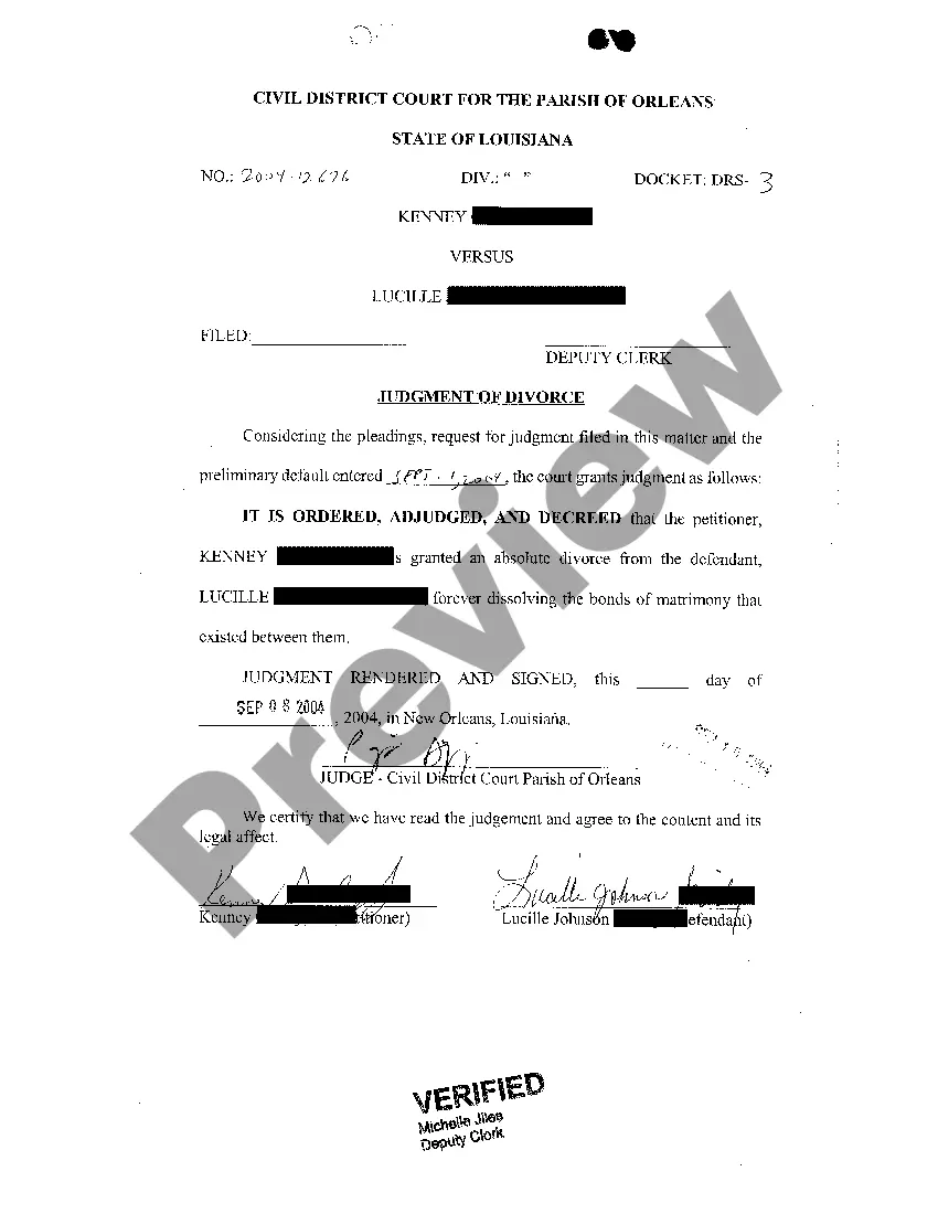 Preview Petition For Divorce