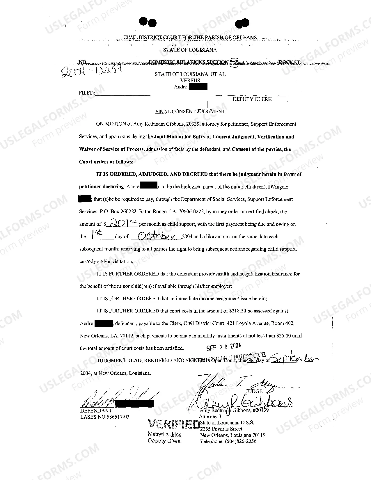 Preview Petition To Establish Paternity And Support Obligations with Notice of Filing Blood Test Results
