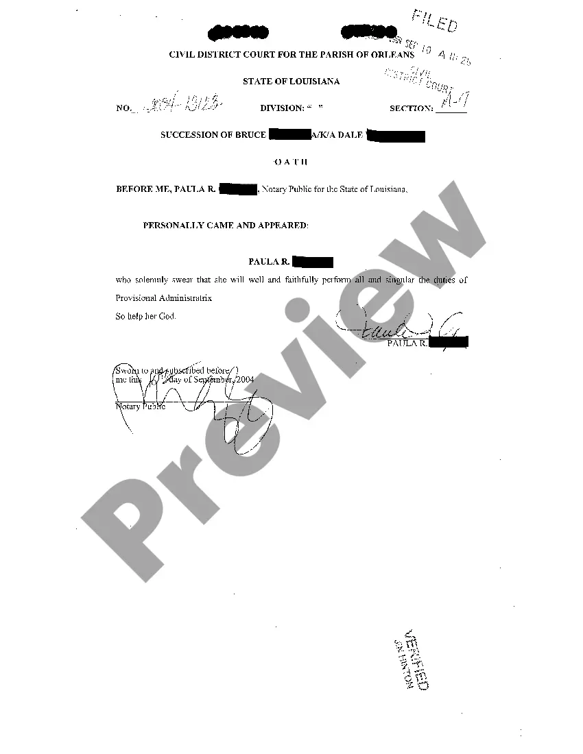 Preview Petition For Appointment Of Provisional Administrator