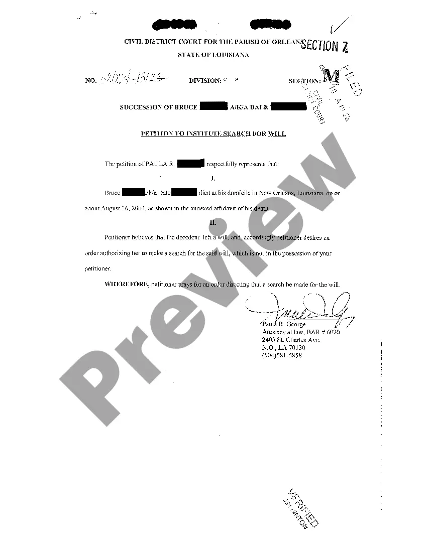 Preview Petition For Appointment Of Provisional Administrator