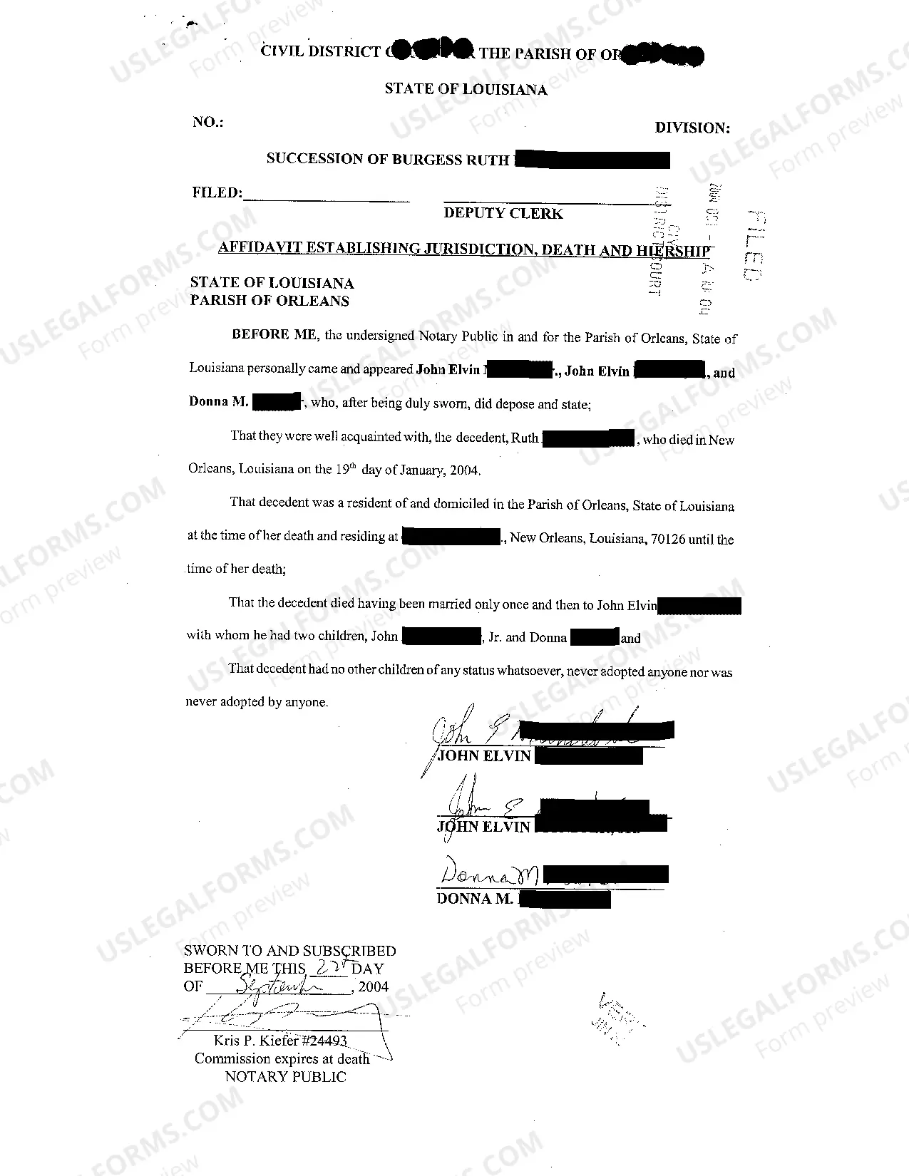 Preview Petition For Possession by Decedent's Heir