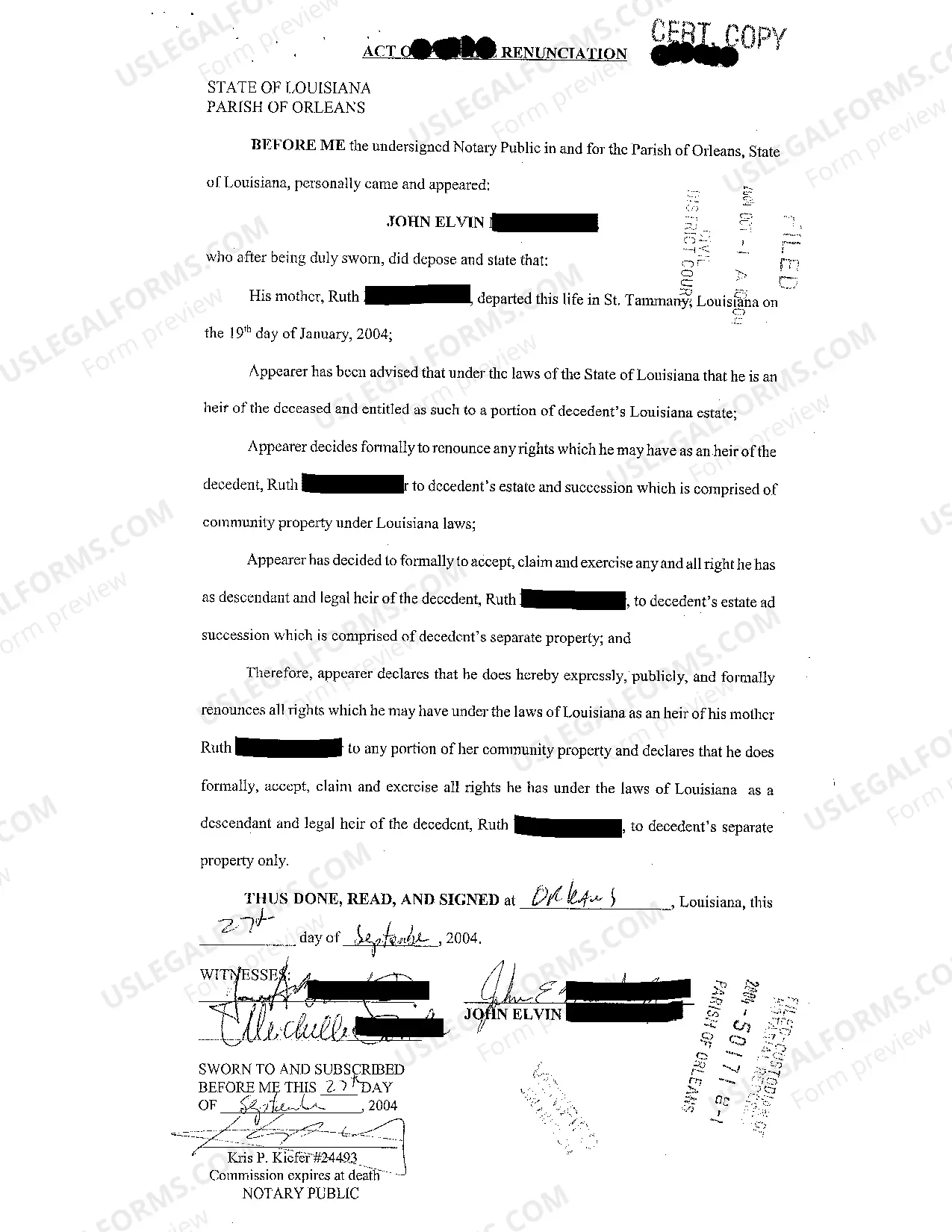 Preview Petition For Possession by Decedent's Heir