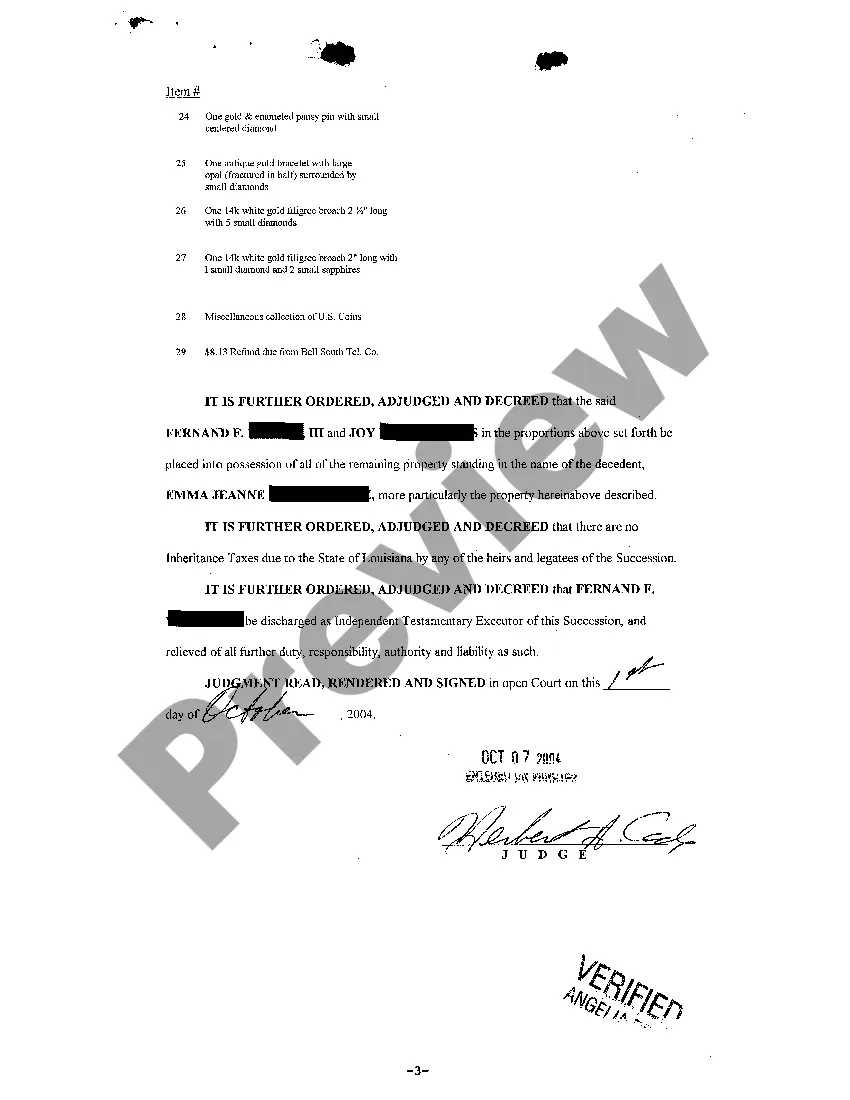 Preview Petition To Probate Testament And For Appointment Of Independent Testamentary Executor