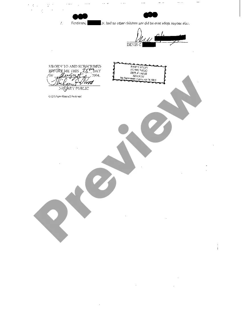 Preview Petition For Probate Of Olographic Testament, And For Possession