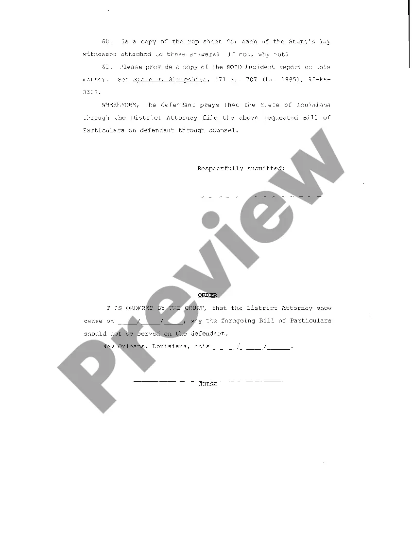 Get A01 Motion For Bill Of Particulars and Discovery and Inspection Preview A01 Motion For Bill Of Particulars and Discovery and Inspection