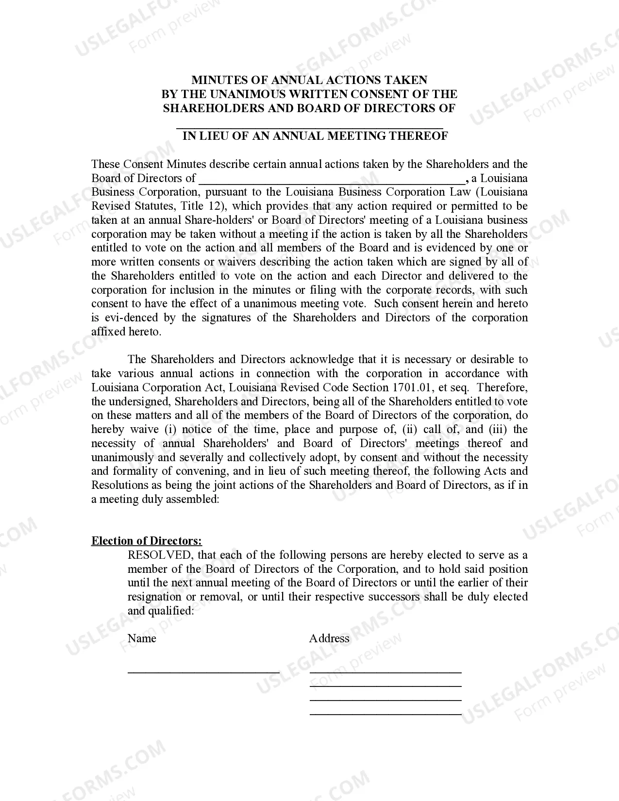 Preview Annual Minutes