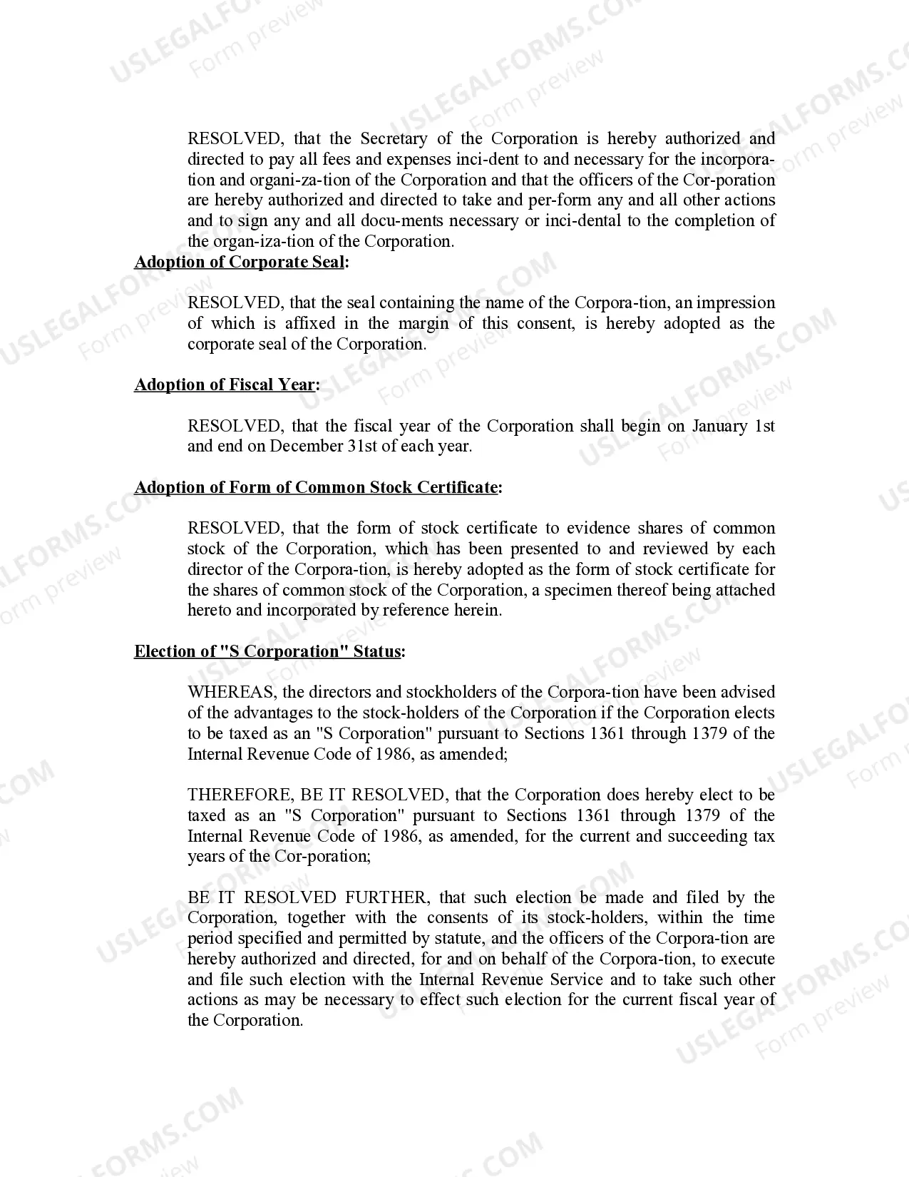 Preview Minutes for Organizational Meeting