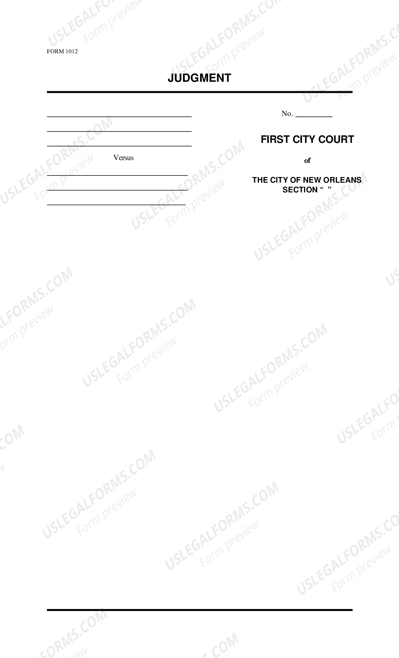 Louisiana Judgment | US Legal Forms