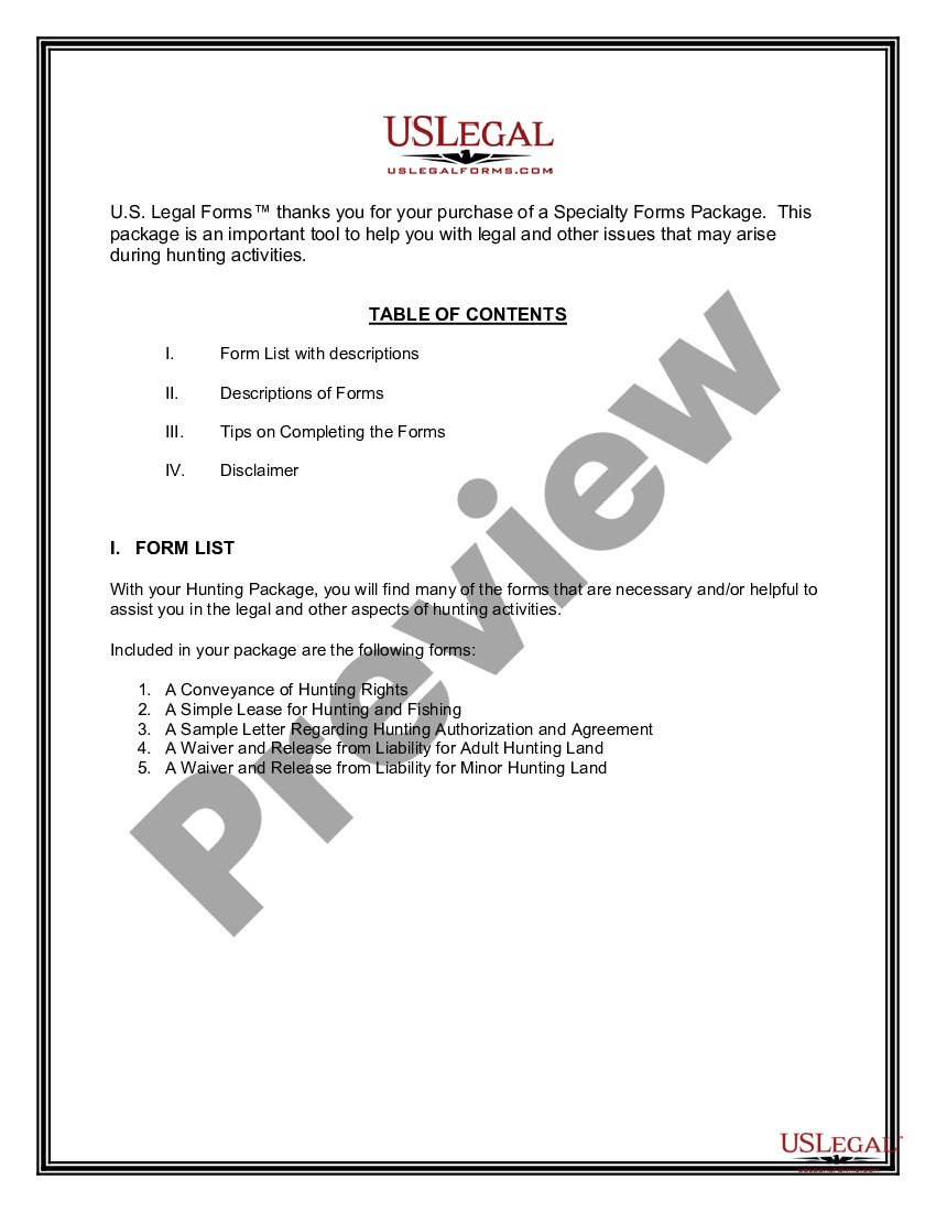 Baton Rouge Louisiana Hunting Forms Package Louisiana Hunter Safety