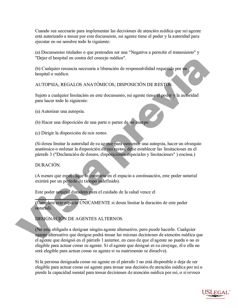 Preview Poder notarial de Luisiana para el cuidado de la salud