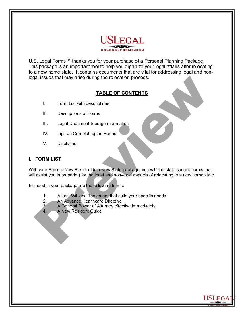 Louisiana New State Resident Package Louisiana Packages US Legal Forms