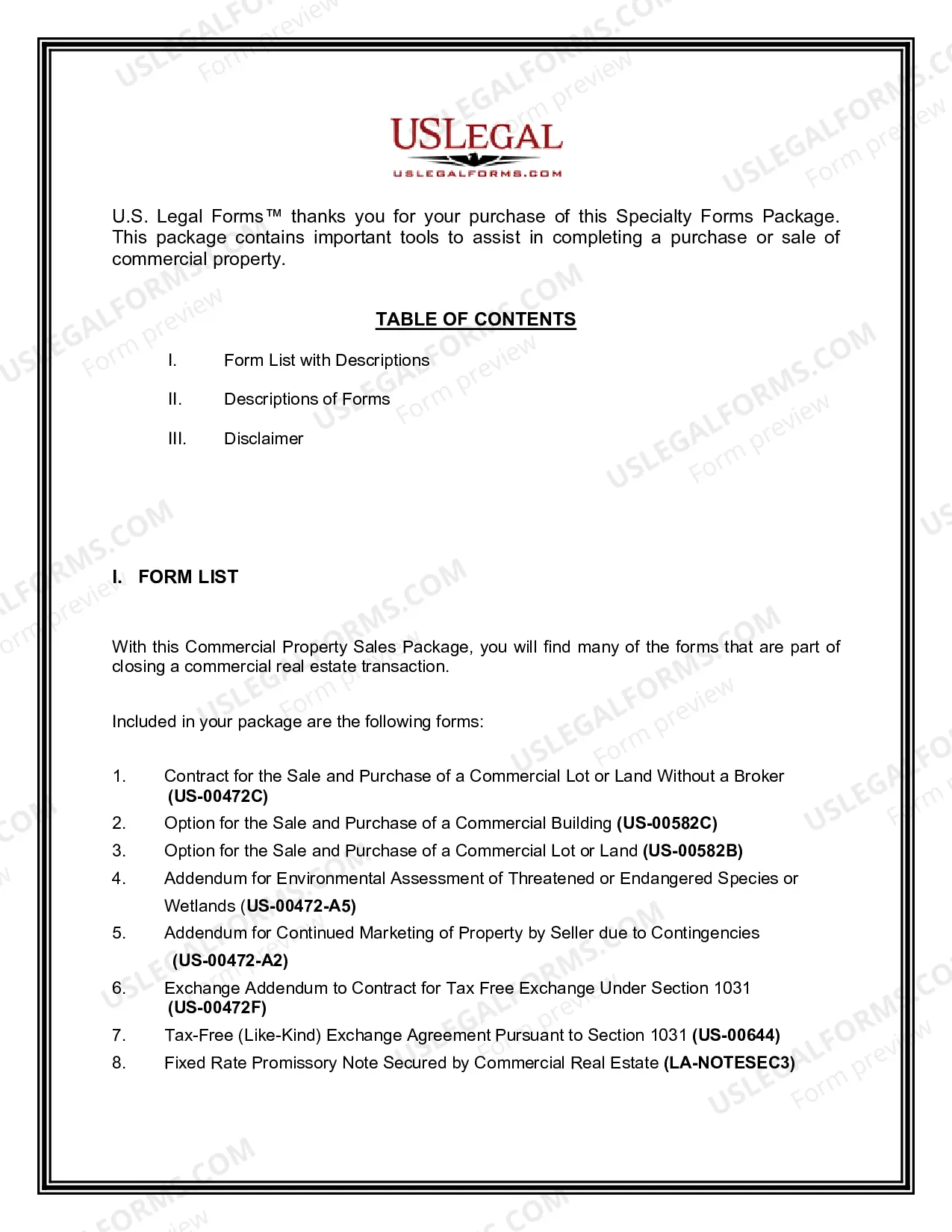 Preview Louisiana Commercial Property Sales Package