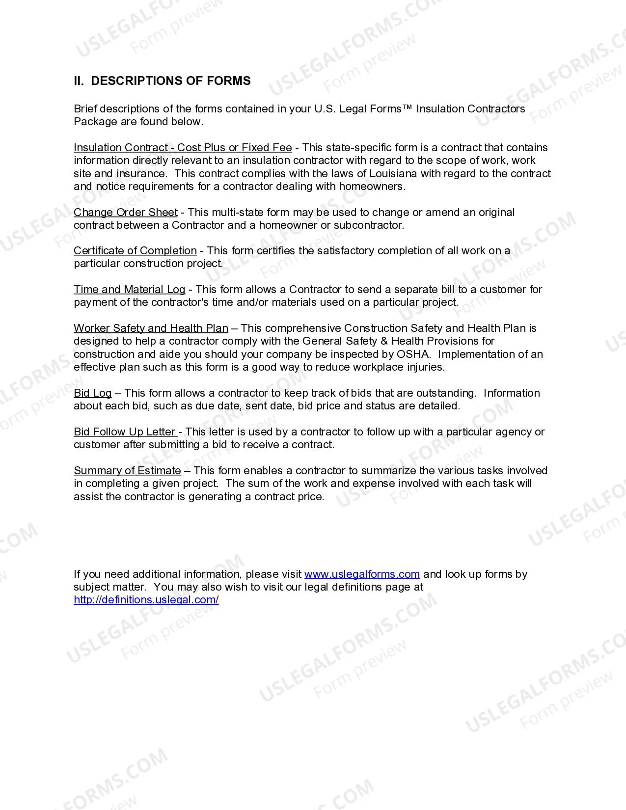 Preview Louisiana Insulation Contractor Package