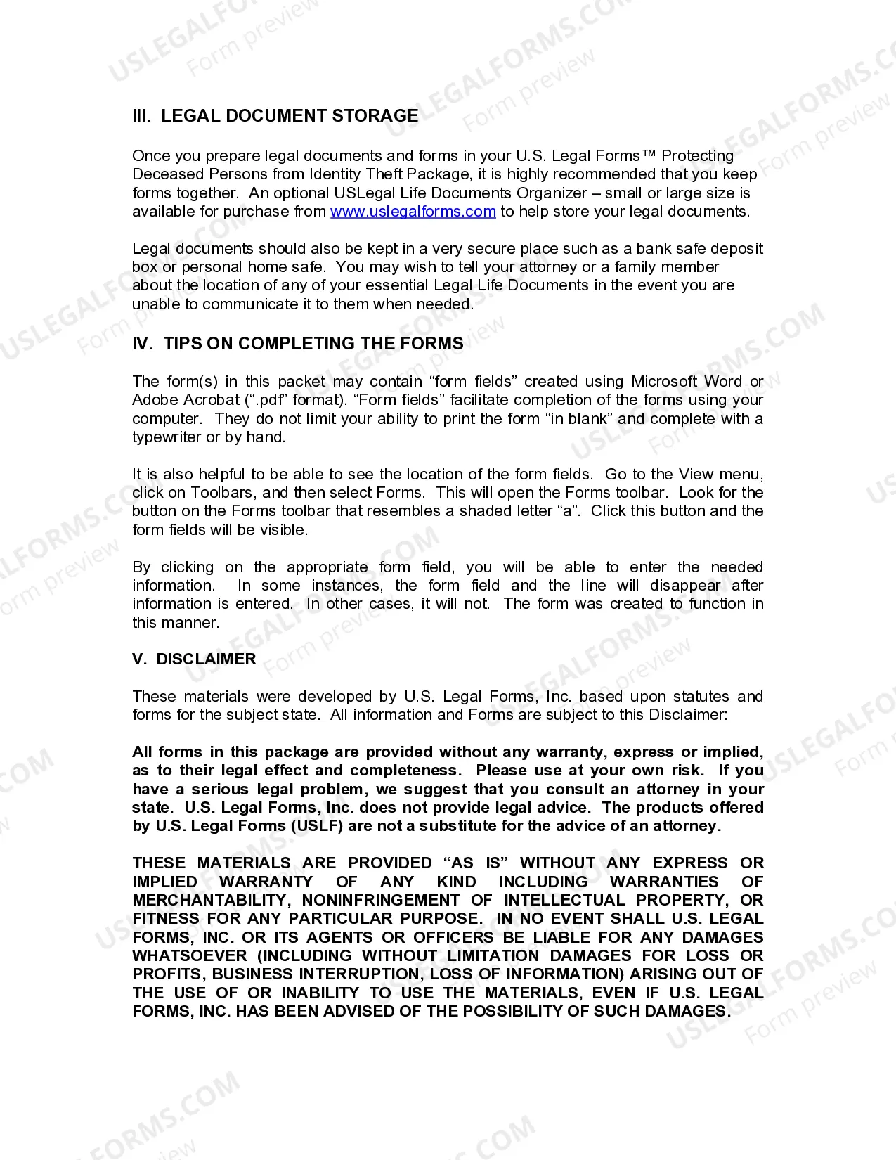 Preview Louisiana Protecting Deceased Persons from Identity Theft