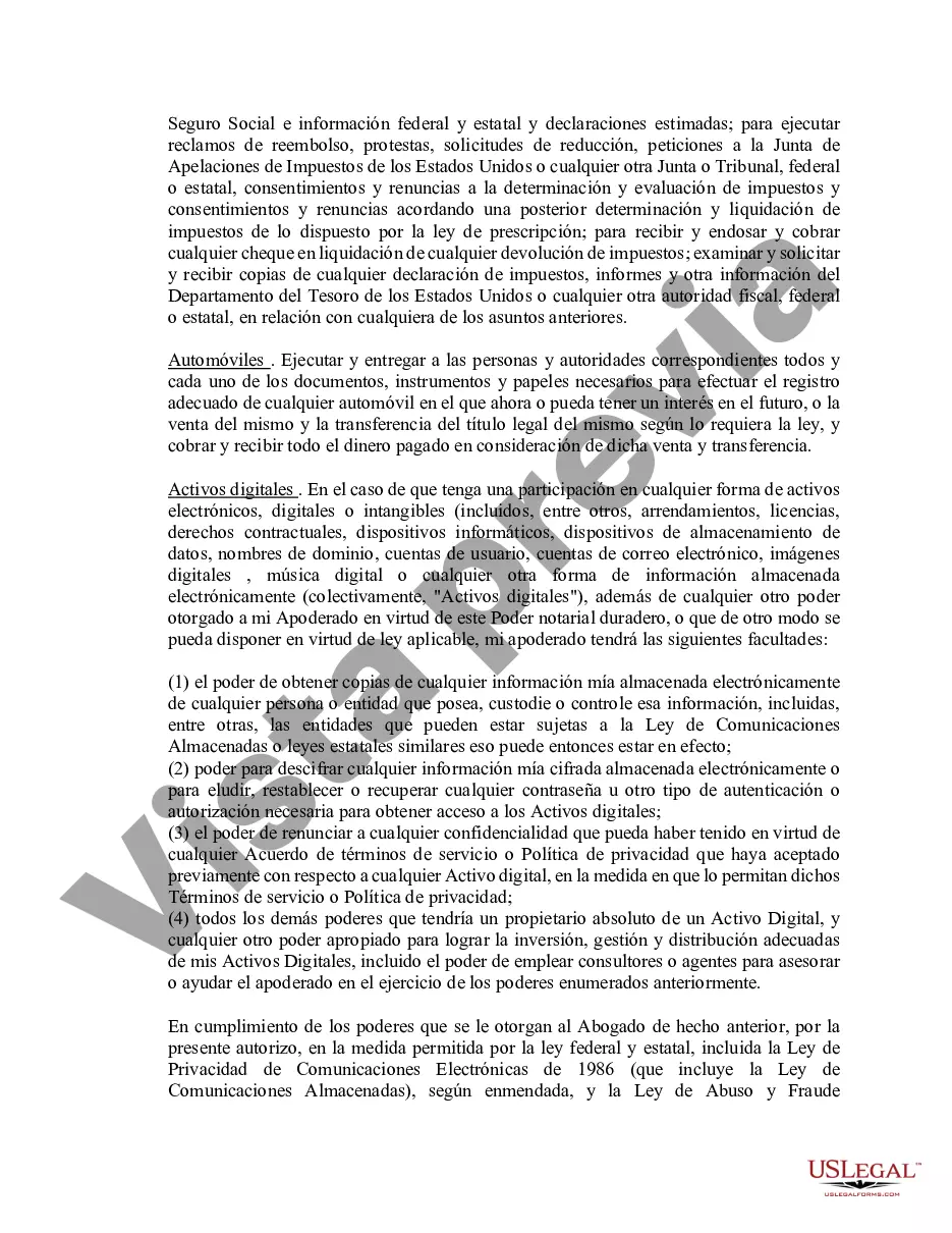 Preview Poder notarial limitado en el que se especifican poderes con ejemplos de poderes incluidos