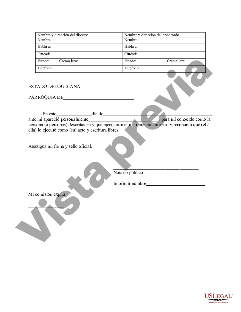 Preview Poder especial duradero para asuntos de cuentas bancarias