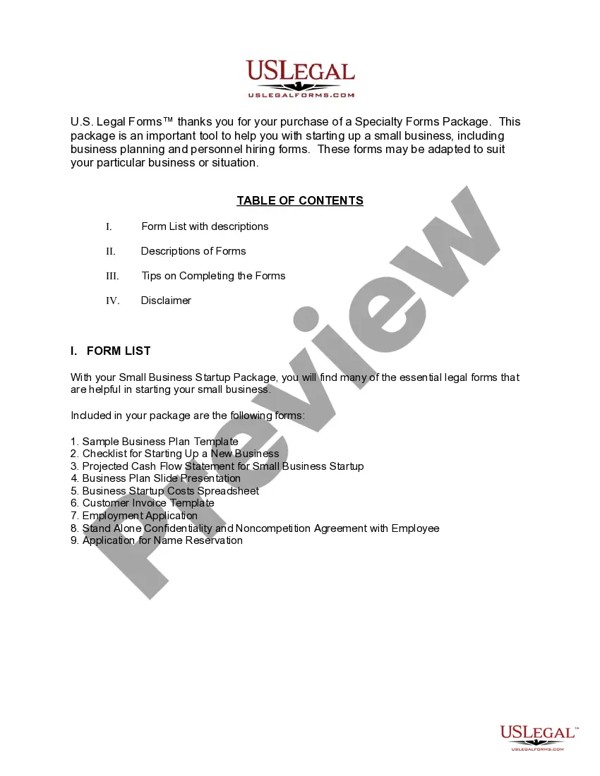 Get Louisiana Small Business Startup Package Preview Louisiana Small Business Startup Package