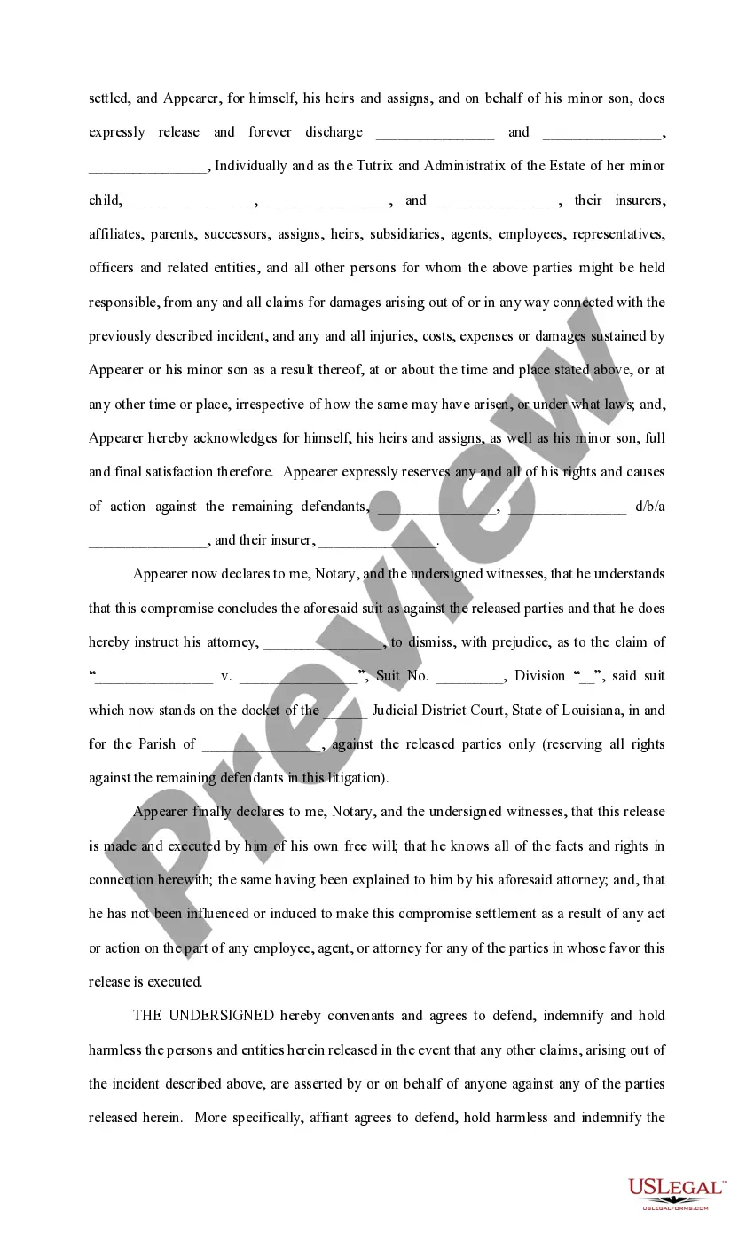 Preview Receipt, Release and Indemnity Agreement