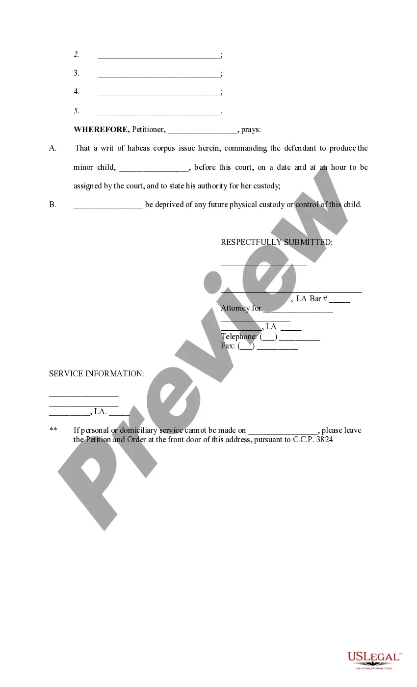 Get Petition for Writ of Habeas Corpus Preview Petition for Writ of Habeas Corpus