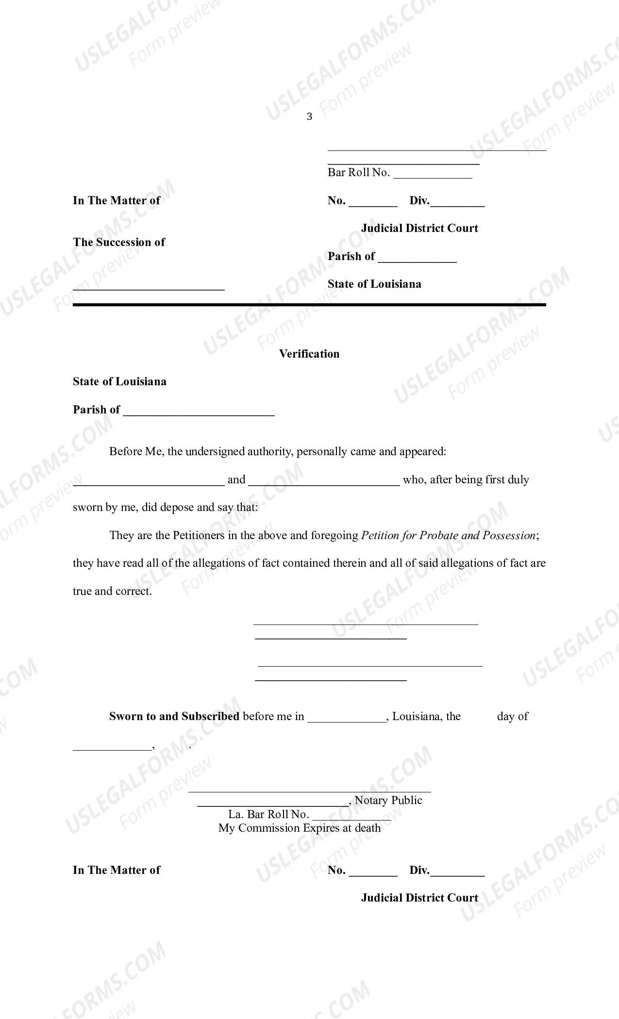 Preview Petition to Probate and For Possession