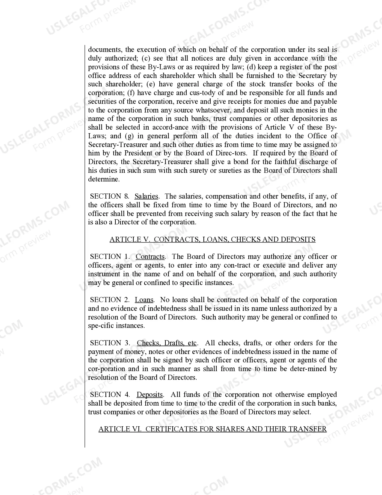 Preview Sample Bylaws for a Louisiana Professional Corporation