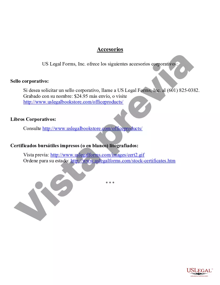 Preview Ejemplos de registros corporativos para una corporación profesional de Luisiana