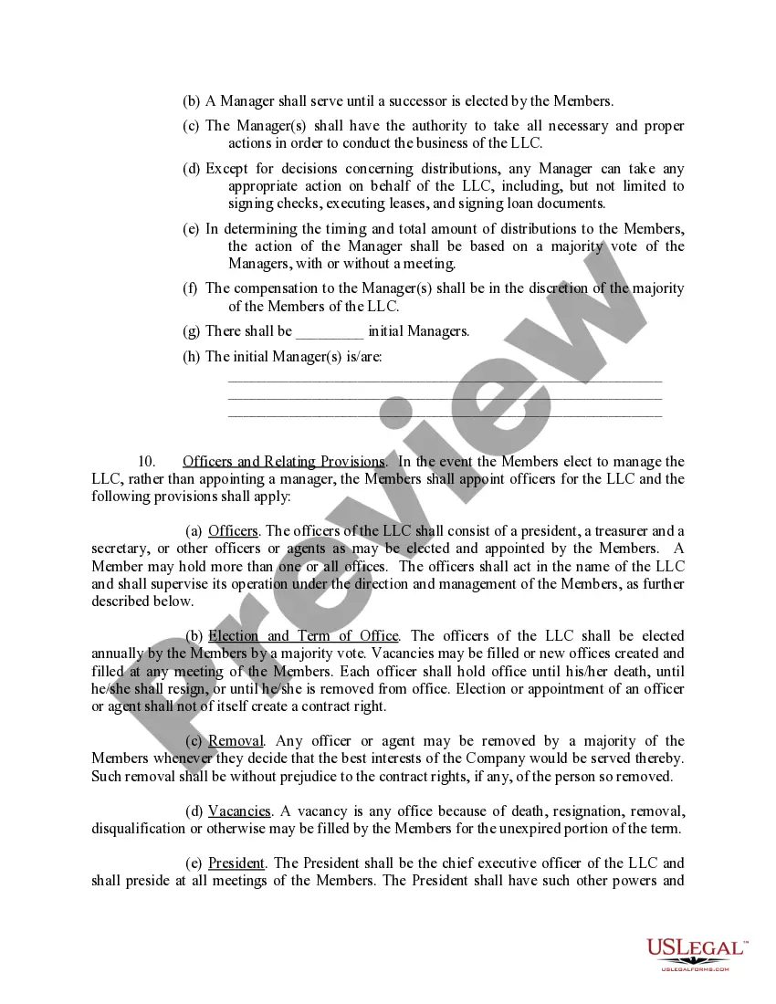 Preview Sample Operating Agreement for Professional Limited Liability Company PLLC