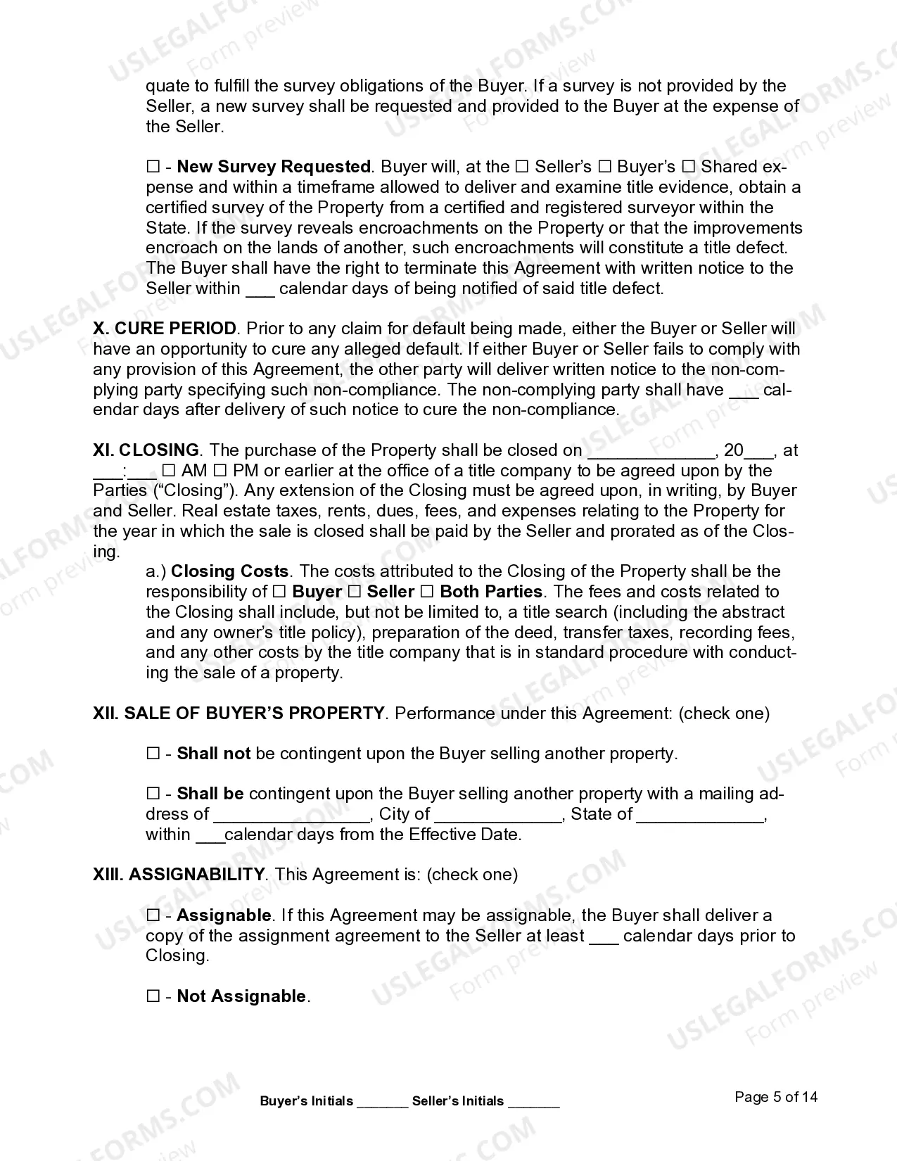 Preview Commercial Real Estate Purchase Agreement