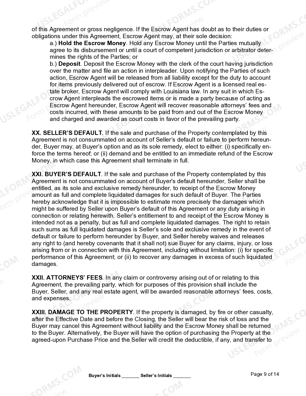 Preview Commercial Real Estate Purchase Agreement