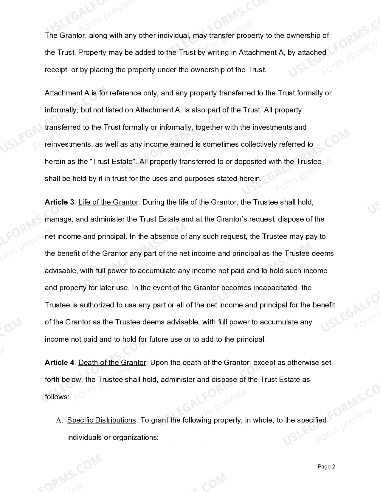 Preview Louisiana Revocable LivingTrust