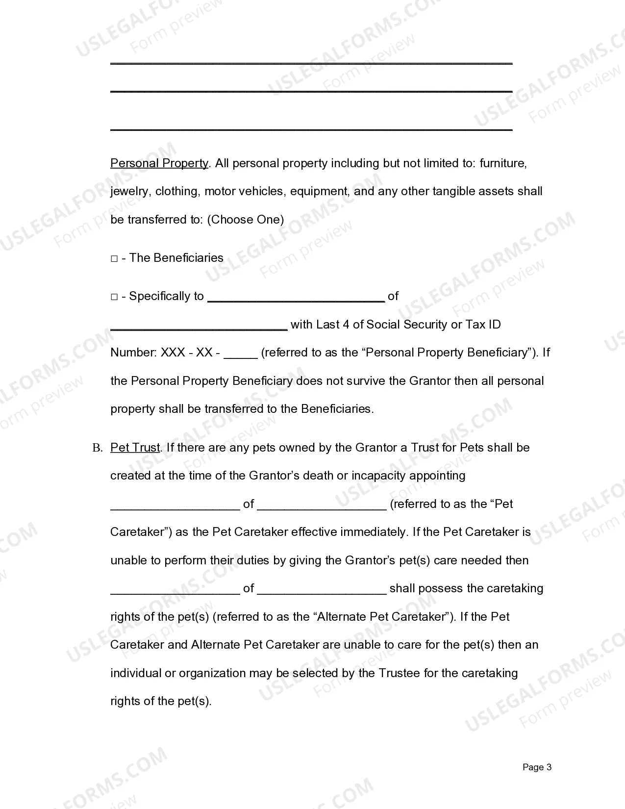 Preview Louisiana Revocable LivingTrust