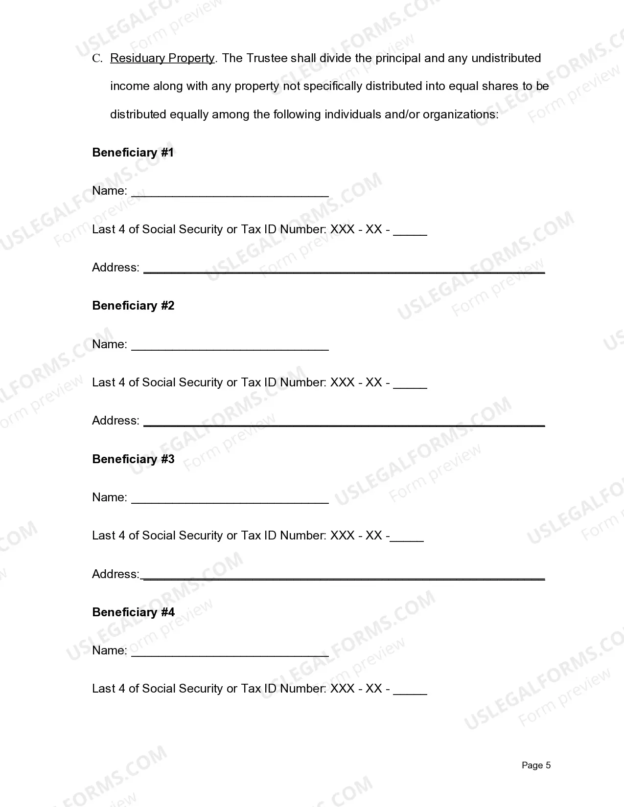 Preview Louisiana Revocable LivingTrust