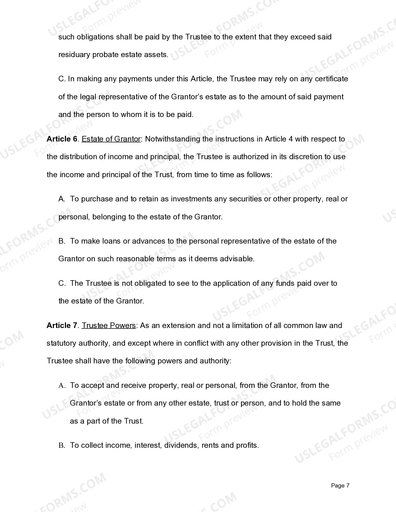 Preview Louisiana Revocable LivingTrust