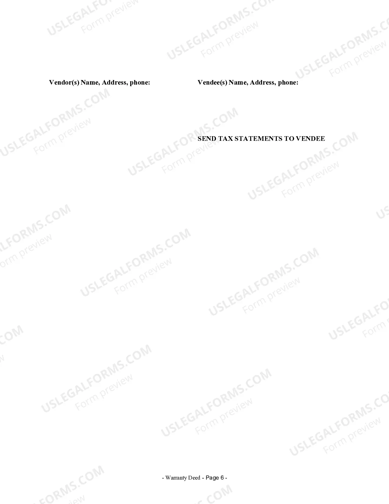 Preview Warranty Deed to Separate Property of one Spouse to both as Joint Tenants or as Community Property with Right of Survivorship
