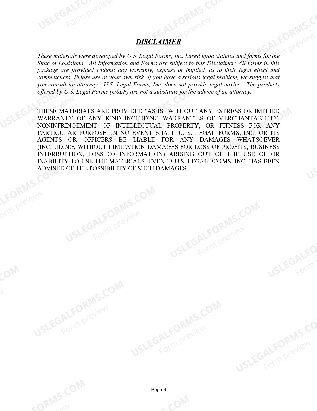 Preview Warranty Deed for Donation - Husband and Wife to Individual