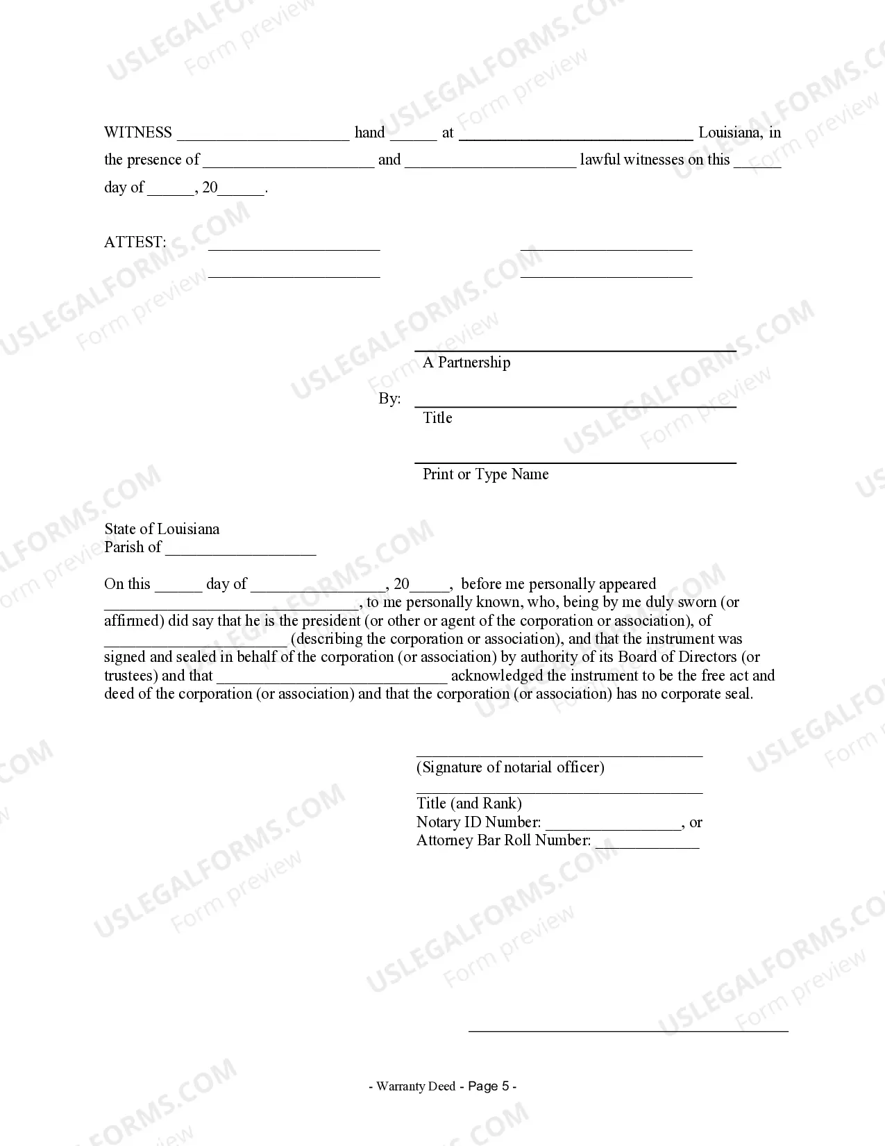 Preview Limited Warranty Deed - Partnership to LLC