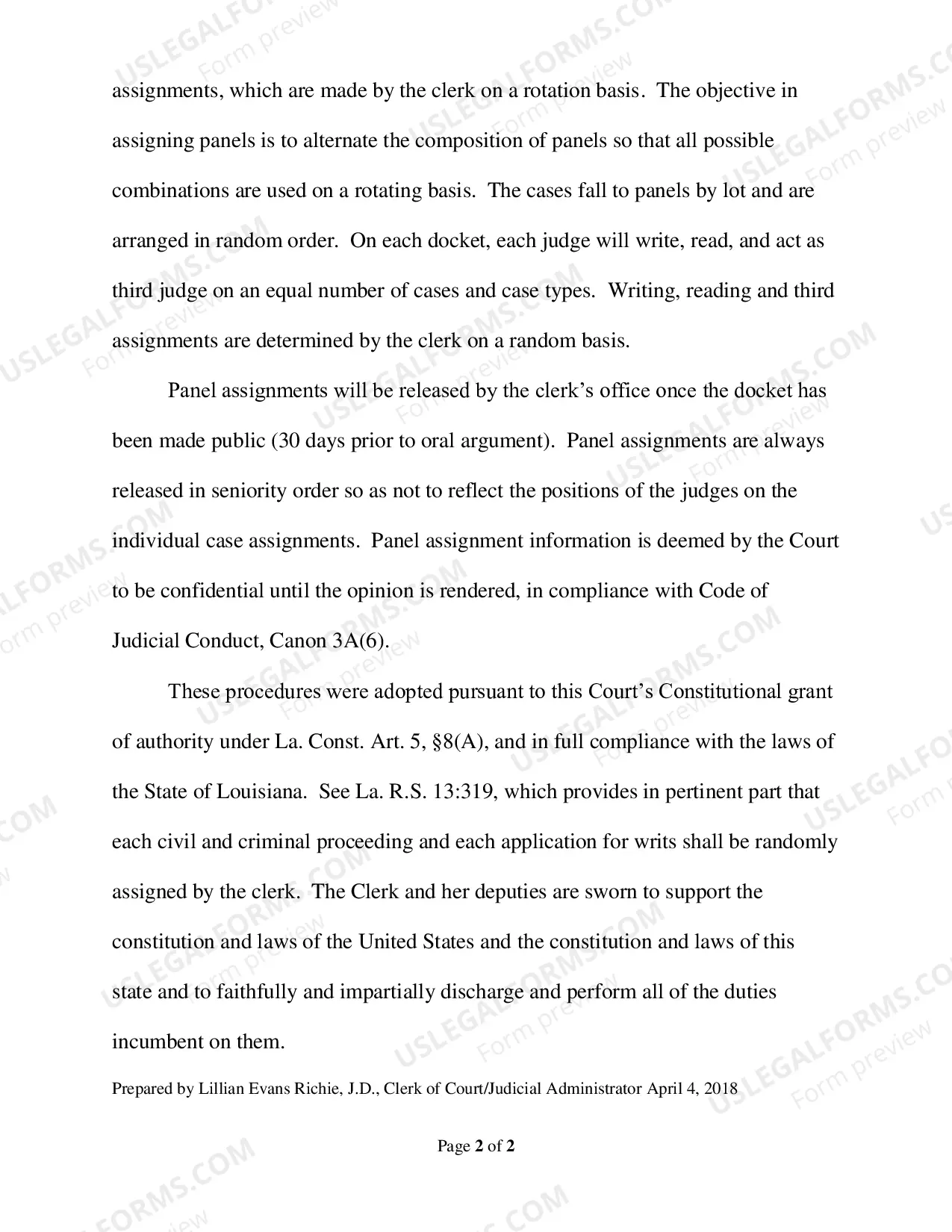 Preview Appeal Docketing Procedure