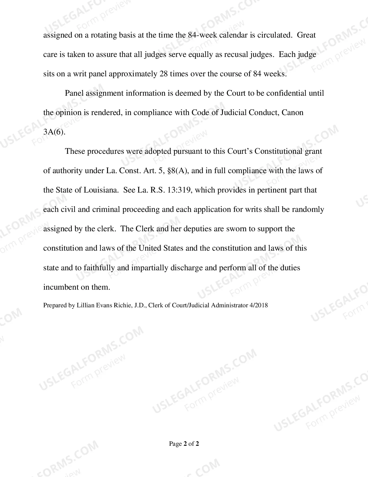 Preview Writ Docketing Procedure