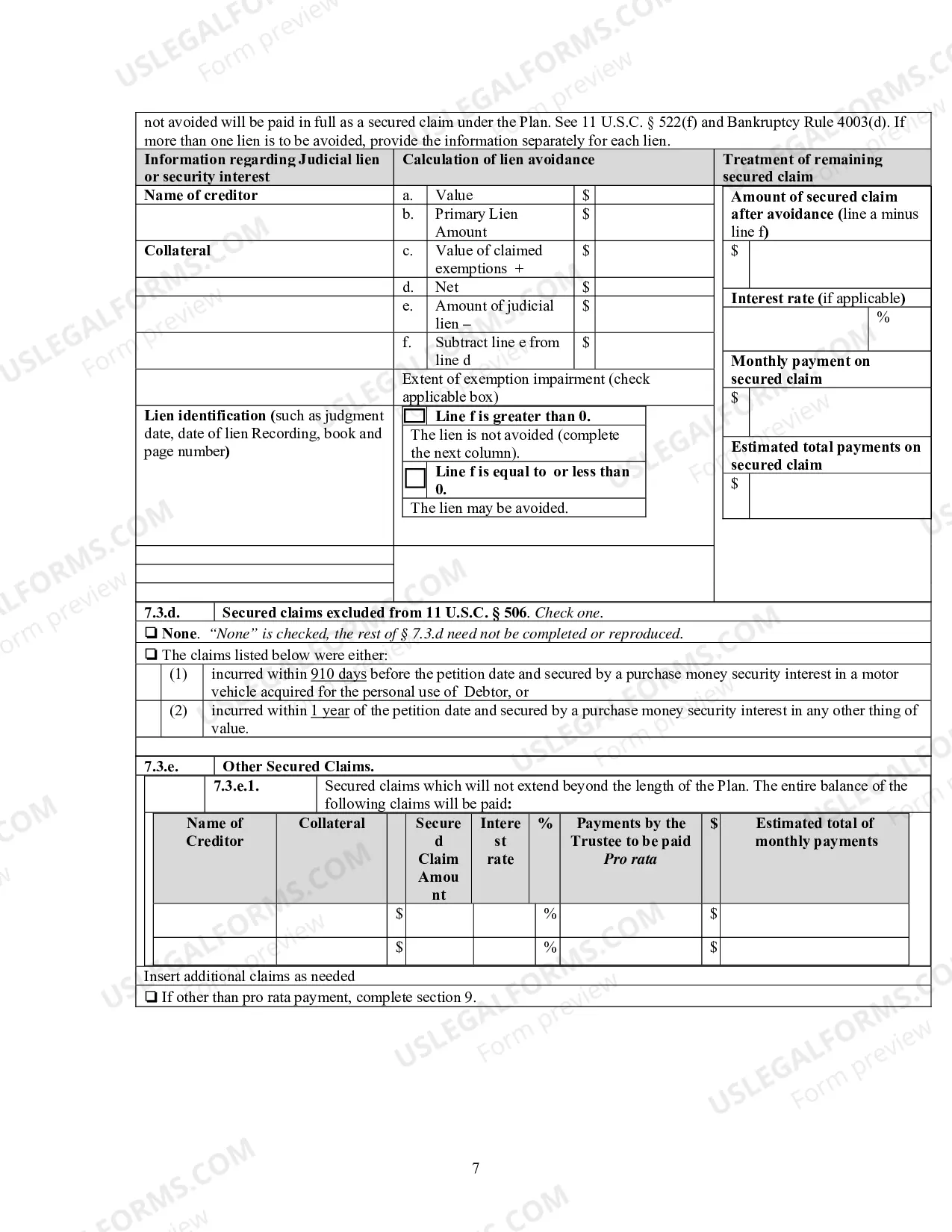 Preview Chapter 13 Model Plan - PDF Fillable