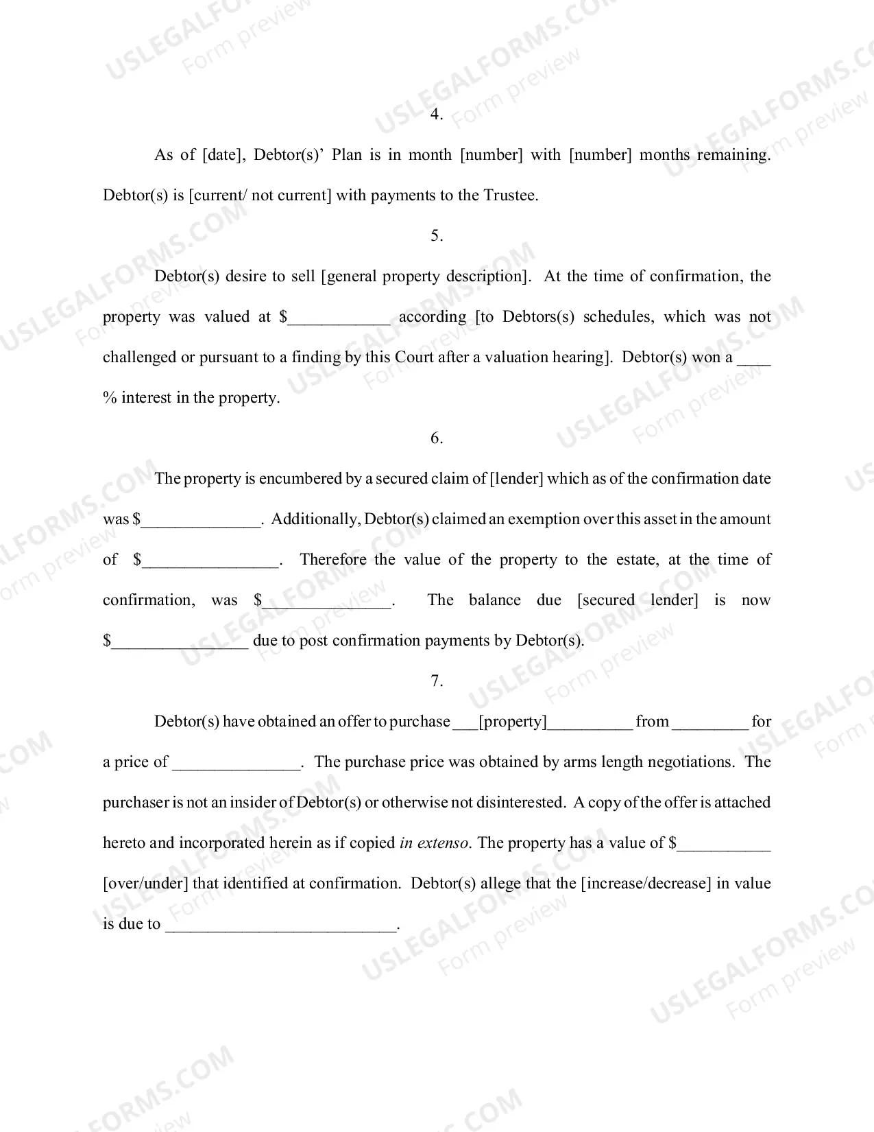 Preview Motion for Authority to Sell Property