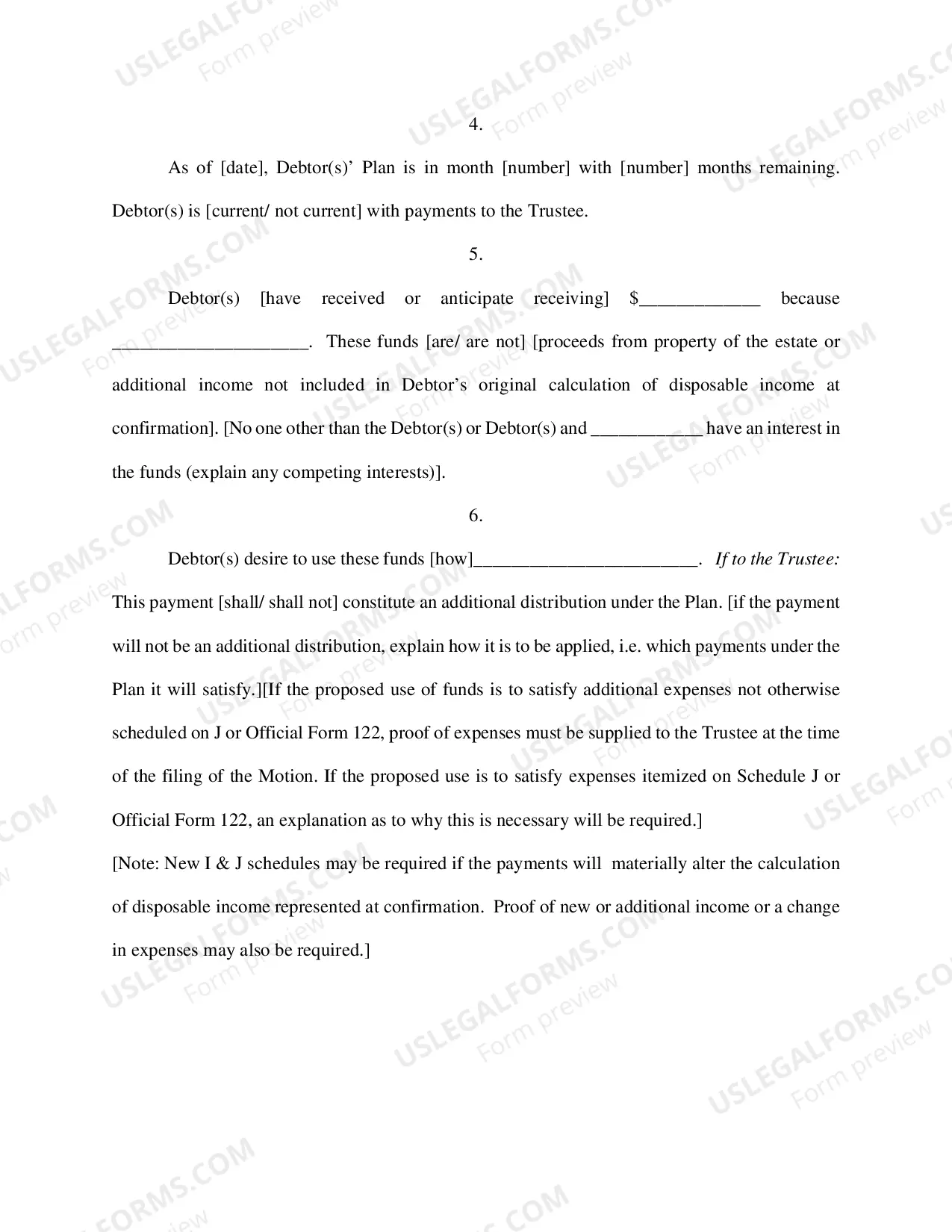 Preview Motion for Authority to Use Funds