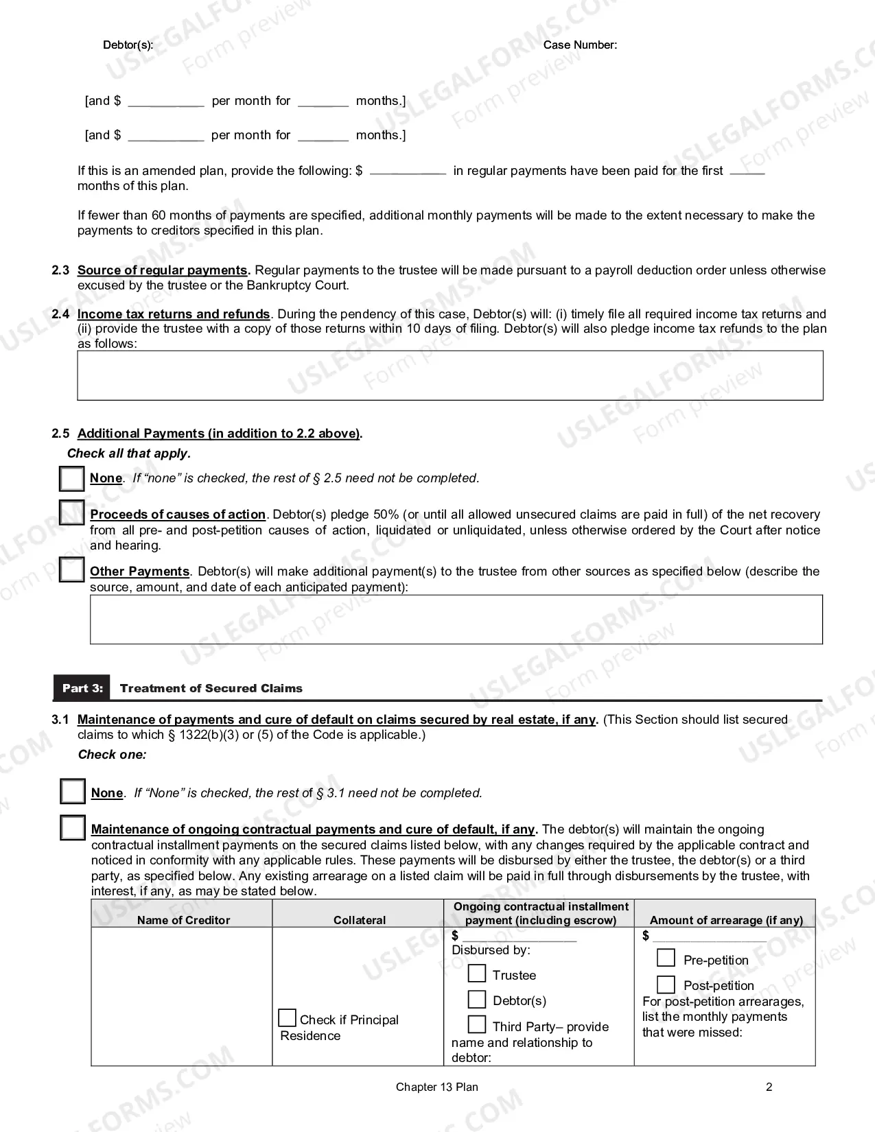 Preview Chapter 13 Plan/Modified Plan (Effective December 1, 2017)