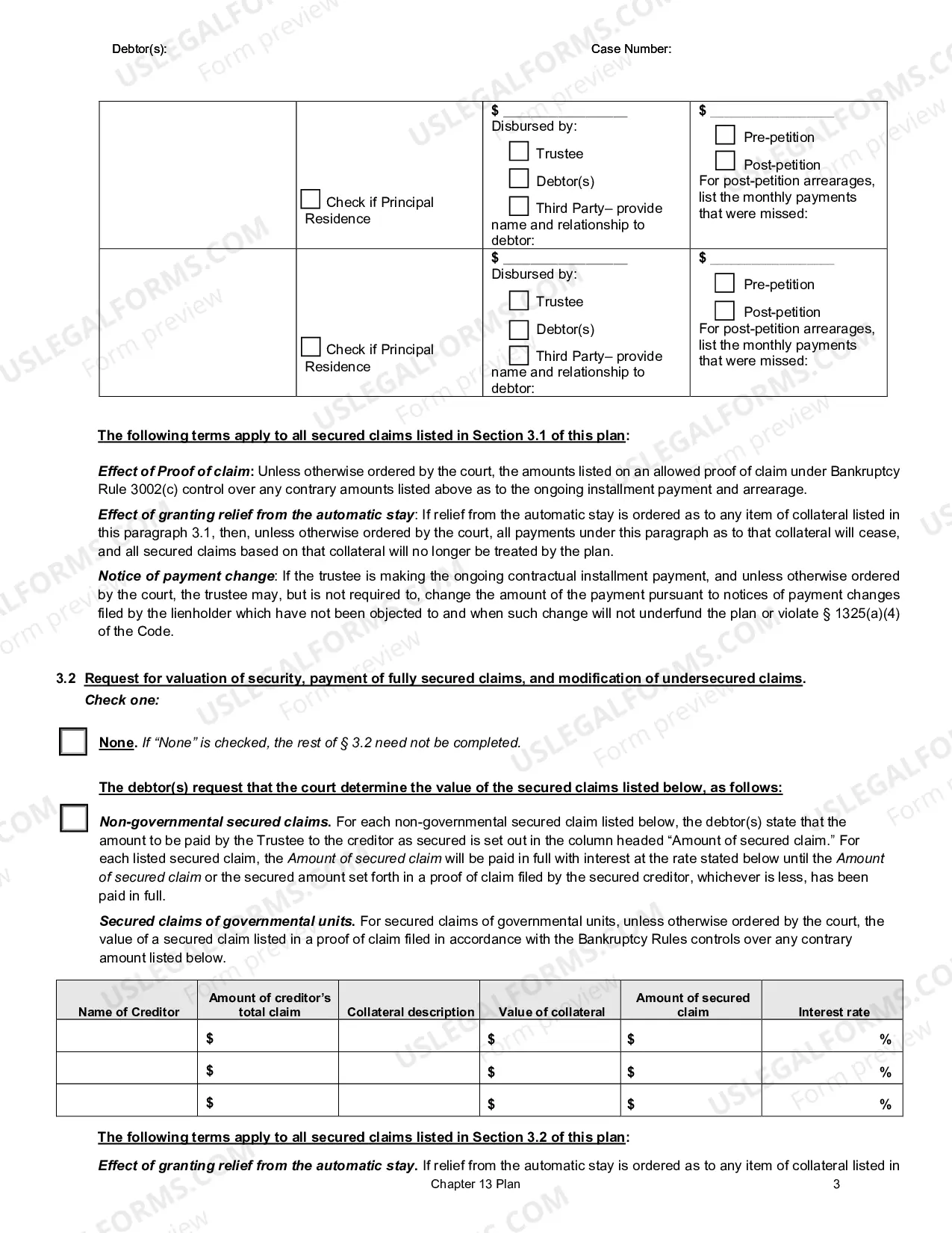 Preview Chapter 13 Plan/Modified Plan (Effective December 1, 2017)