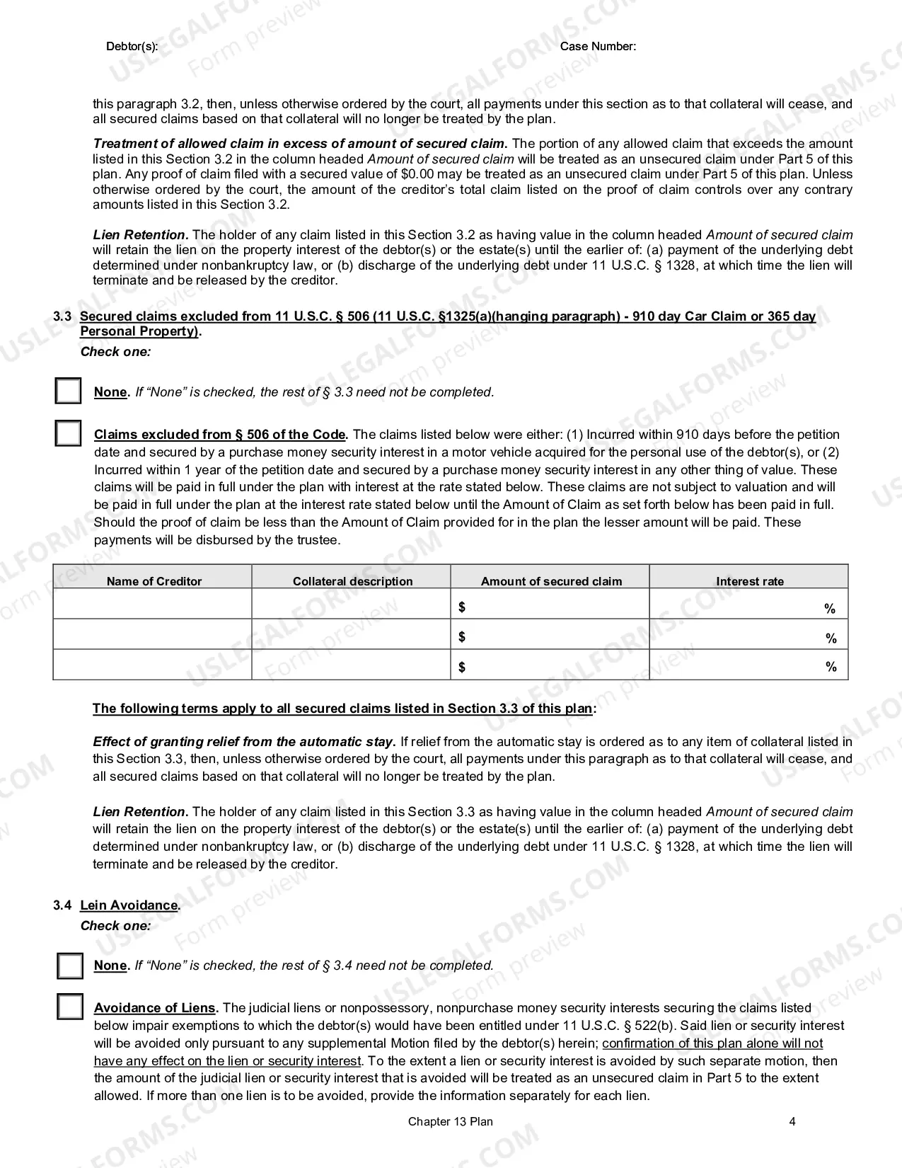 Preview Chapter 13 Plan/Modified Plan (Effective December 1, 2017)