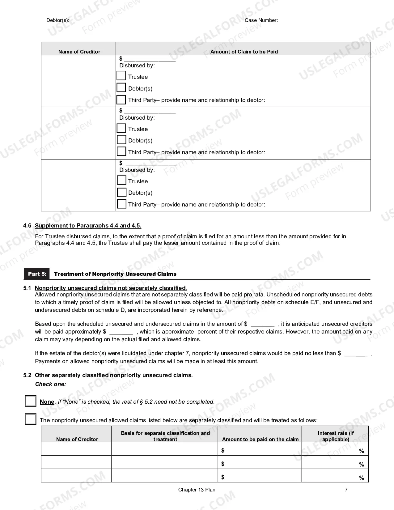 Preview Chapter 13 Plan/Modified Plan (Effective December 1, 2017)