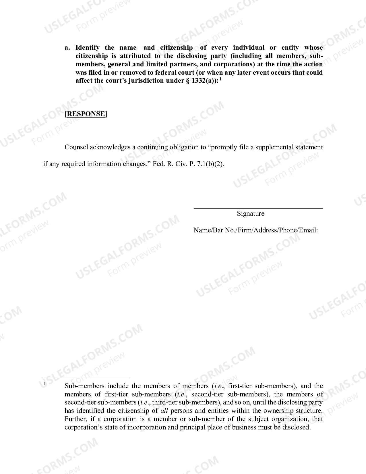 Preview Corporate Disclosure