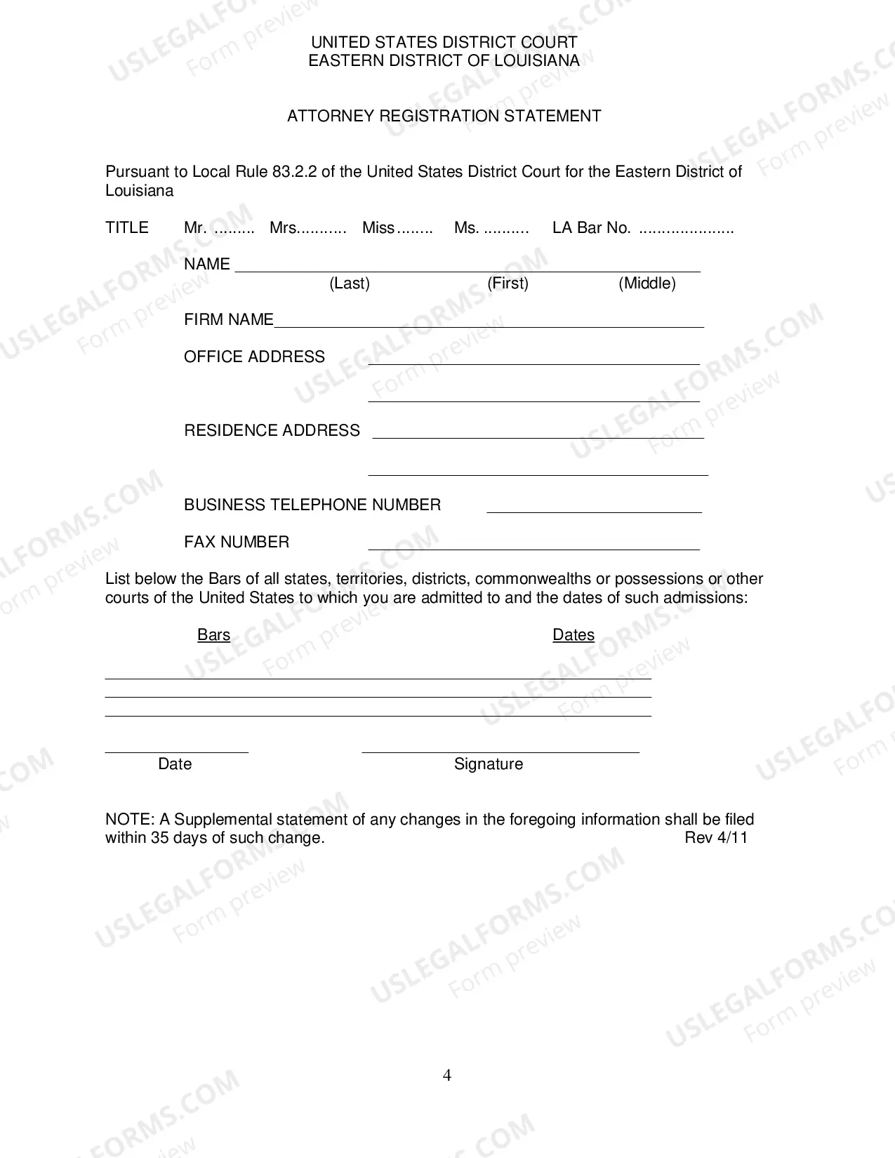 Preview Petition For Admission To Practice