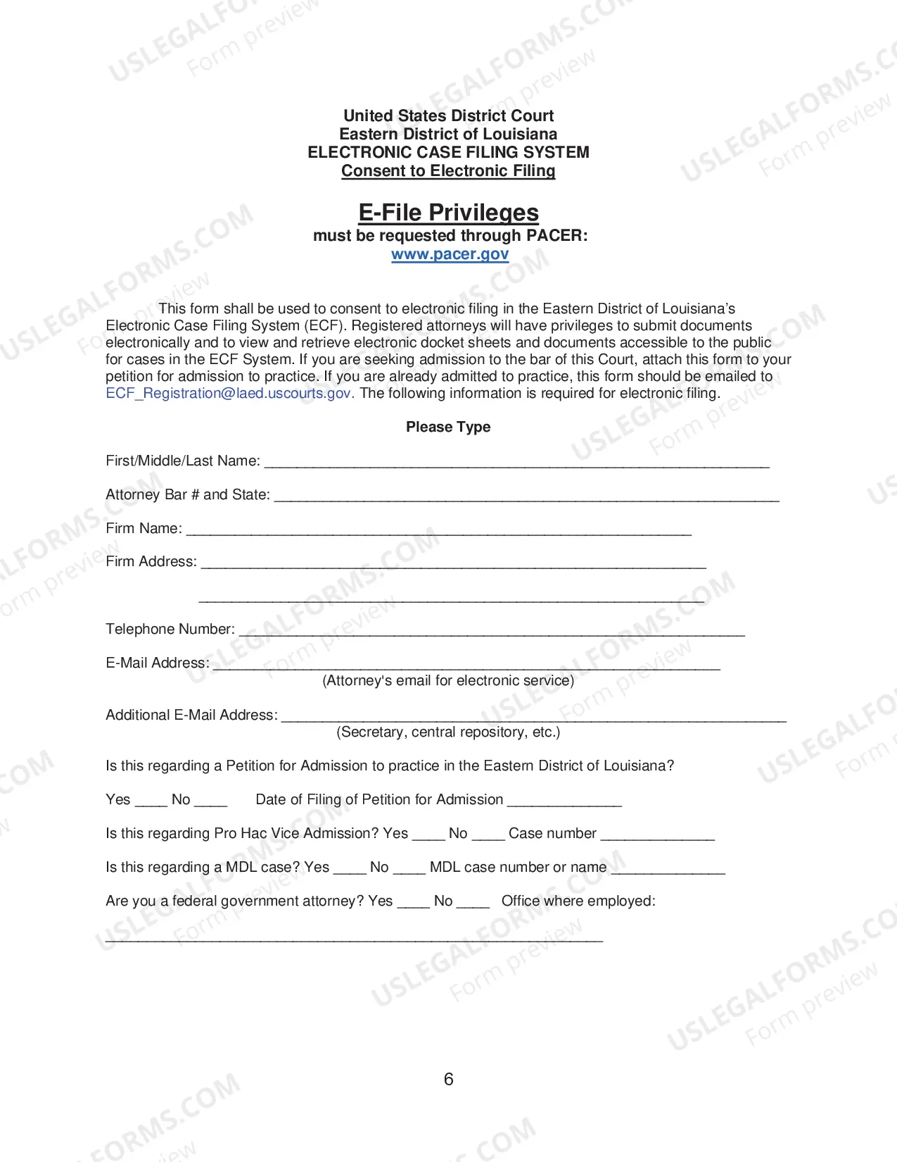 Preview Petition For Admission To Practice