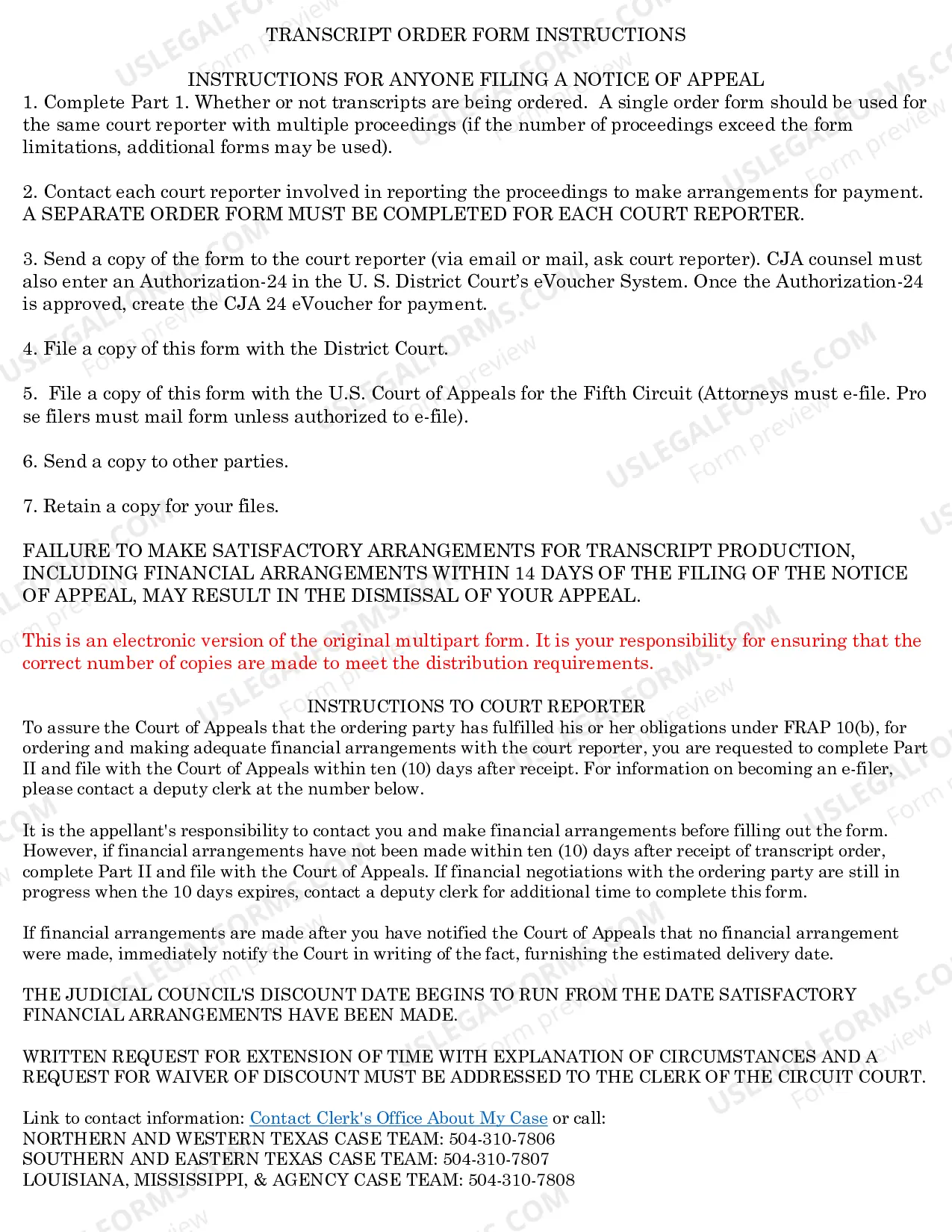 Preview Transcript Order